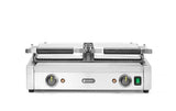 HENDI Contact grill - dubbel version, HENDI, ribbed top and smooth bottom, 230V/3600W, 570x375x(H)216mm