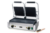 HENDI Contact grill - dubbel version, HENDI, ribbed top and smooth bottom, 230V/3600W, 570x375x(H)216mm