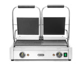 HENDI Contact grill - dubbel version, HENDI, half smooth, half ribbed, 230V/3600W, 570x375x(H)216mm