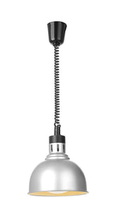 HENDI Rise and fall heat lamp, dome-shaped, HENDI, Silver, 230V/250W, ⌀250x(H)207mm