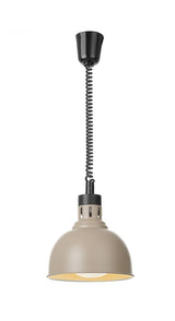 HENDI Rise and fall heat lamp, dome-shaped, HENDI, Silver, 230V/250W, ⌀250x(H)207mm