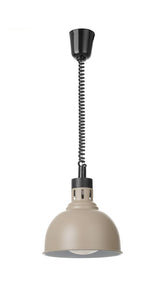 HENDI Rise and fall heat lamp, dome-shaped, HENDI, Silver, 230V/250W, ⌀250x(H)207mm