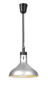 HENDI Rise and fall heat lamp, bell-shaped, HENDI, Silver, 230V/250W, ⌀295x(H)207mm