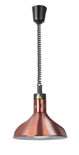 HENDI Rise and fall heat lamp, bell-shaped, HENDI, Silver, 230V/250W, ⌀295x(H)207mm