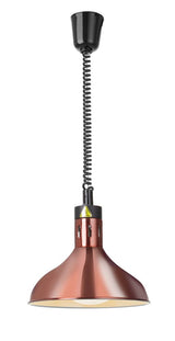 HENDI Rise and fall heat lamp, bell-shaped, HENDI, Silver, 230V/250W, ⌀295x(H)207mm