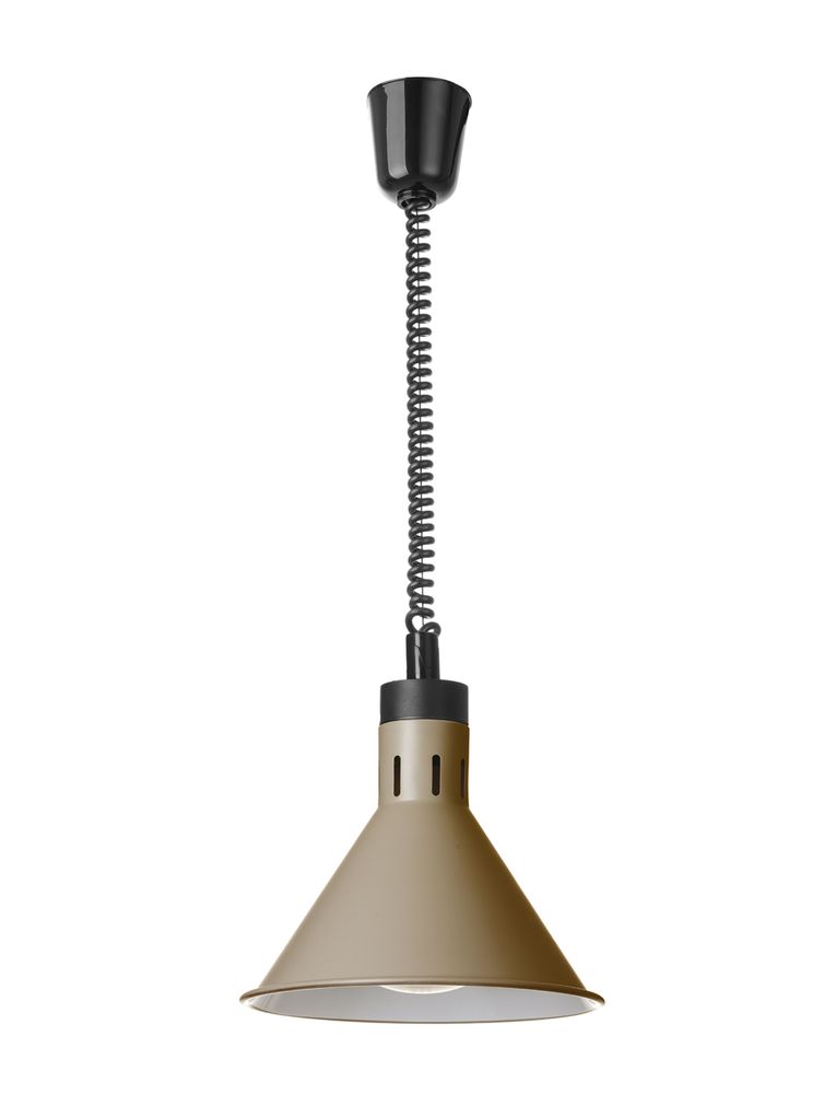 HENDI Rise and fall heat lamp, conical, HENDI, Beige, 230V/375W, ⌀275x(H)250mm