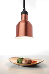 HENDI Rise and fall heat lamp, cylindrical, HENDI, Beige, 230V/375W, ⌀175x(H)250mm