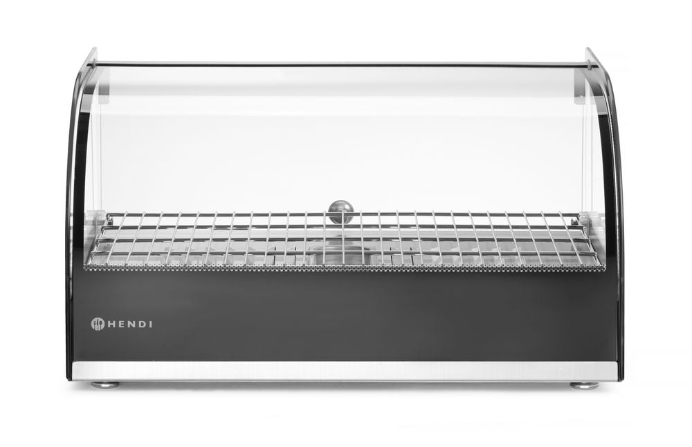 HENDI Heated countertop display, HENDI, single level, svart, 230V/800W, 554x376x(H)311mm