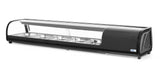 HENDI Sushi display, Arktic, Containers included: 5x GN 1/2 (H)40 mm., svart, 230V/190W, 420x1800x(H)265mm