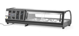 HENDI Sushi display, Arktic, Containers included: 5x GN 1/2 (H)40 mm., svart, 230V/190W, 420x1800x(H)265mm