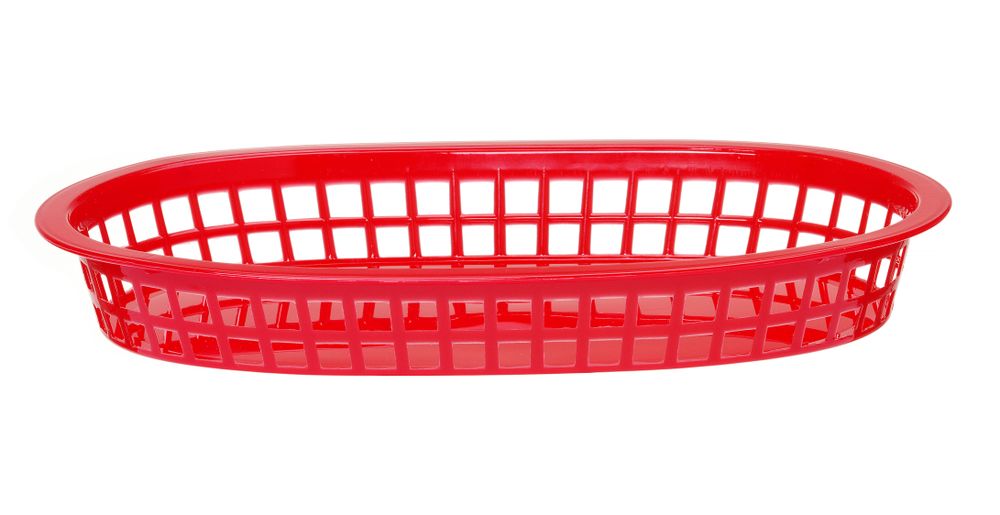 HENDI Serving baskets fast food style, HENDI, röd, 6 pcs., 272x175x(H)38mm
