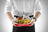 HENDI Serving baskets fast food style, HENDI, röd, 6 pcs., 272x175x(H)38mm