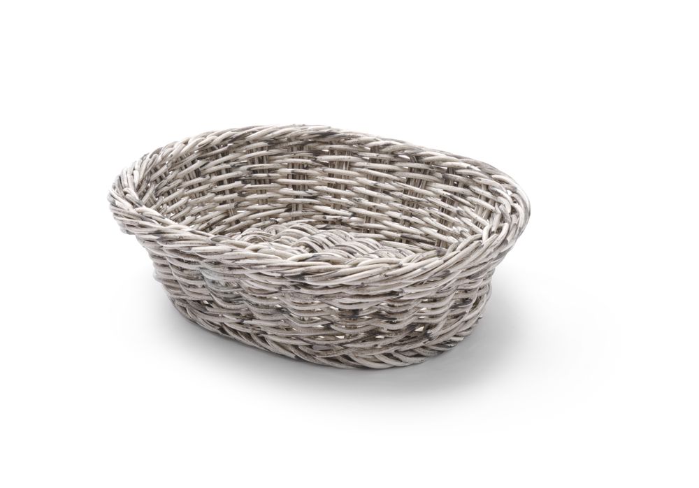 HENDI Bakery korg oval, HENDI, Light grey, 250x190x(H)65mm