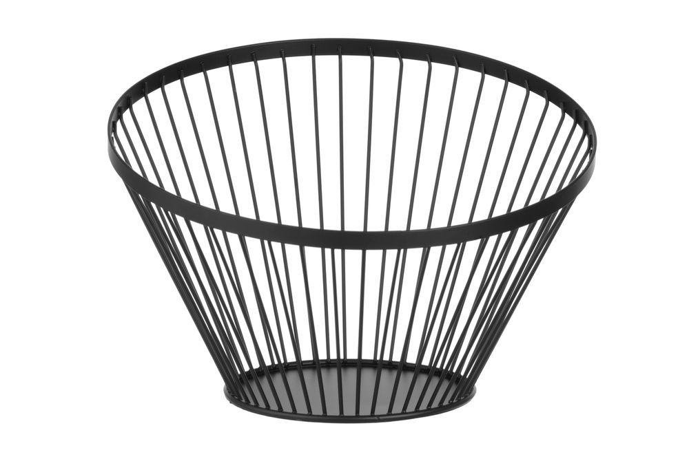 HENDI Fruit korg angled rund svart, HENDI, ⌀300x(H)205mm