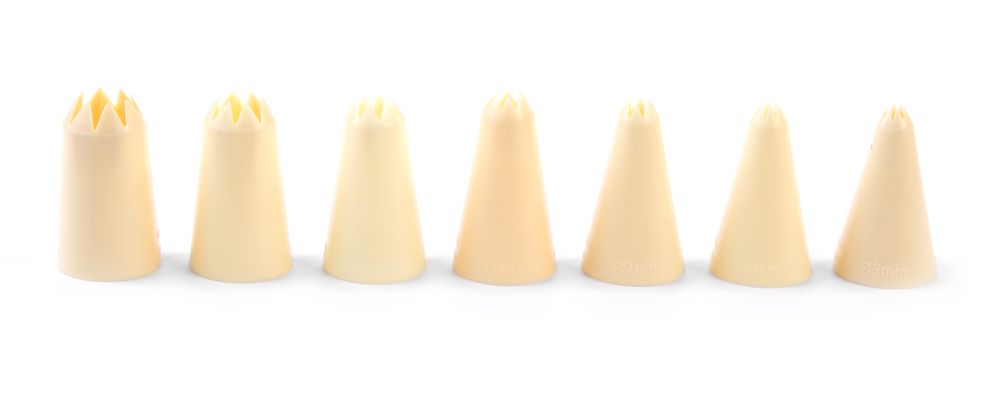 HENDI Icing tips - serrated, HENDI, ø 3-5-7-9-11-13-15