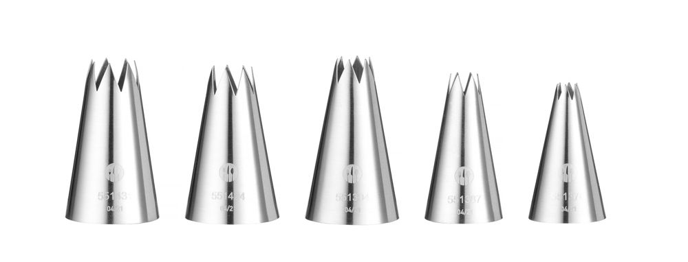 HENDI Icing tips - serrated, HENDI, ø6-8-10-12-14