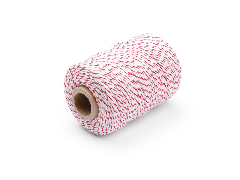 HENDI Butcher's twine röd & vit, HENDI, 132 m, vit