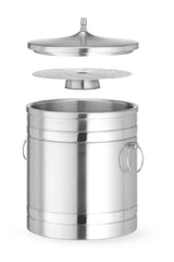 HENDI Ice bucket dubbel walled, BarUp, 5L, Silver, ⌀200x(H)230mm
