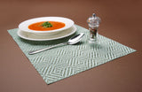 HENDI Placemat, geometric pattern, HENDI, grön, 6 pcs., 450x300mm