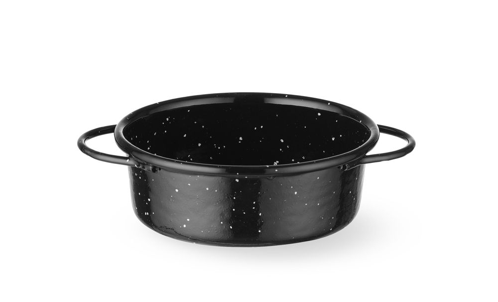 HENDI Casserole dish, enamelled, HENDI, svart, ⌀100x(H)40mm, rund