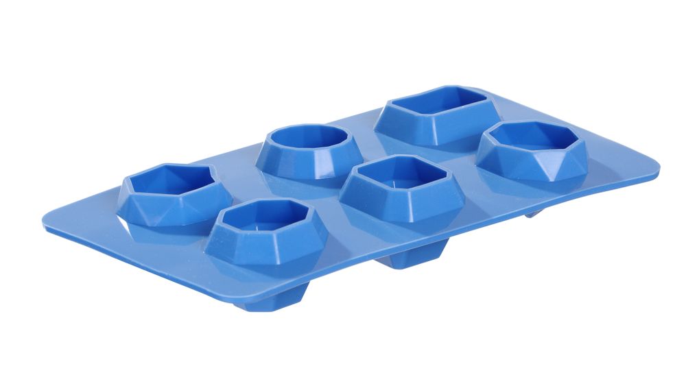 HENDI Ice cube mould gem-shaped, BarUp, blå, 2 pcs., 190x105x(H)30mm