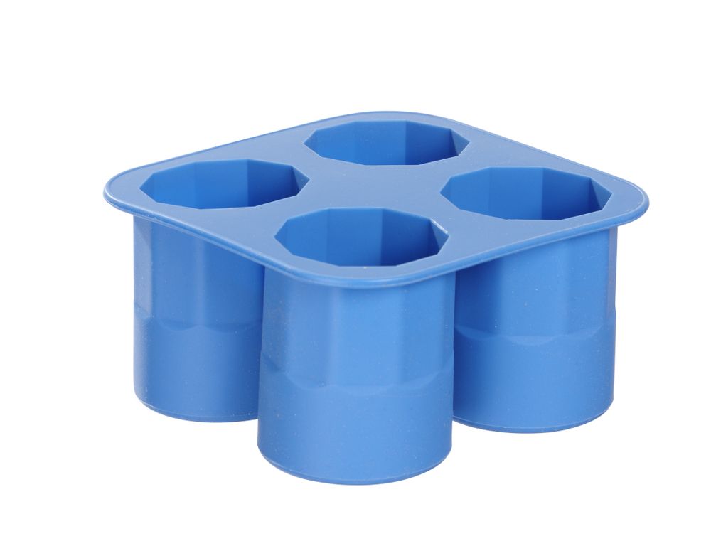 HENDI Ice shot glass mould, BarUp, blå, 122x122x(H)60mm