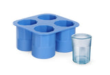 HENDI Ice shot glass mould, BarUp, blå, 122x122x(H)60mm