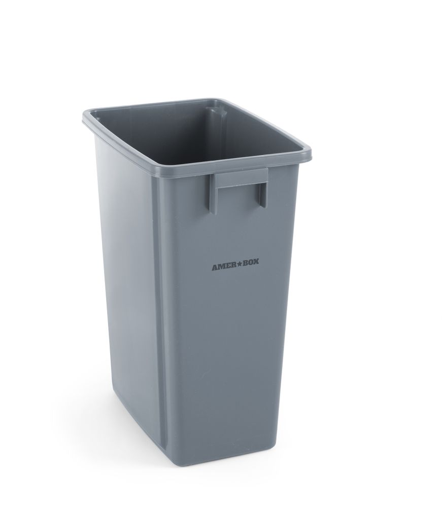 HENDI Slim waste bin, AmerBox, 60L, Light grey, 455x315x(H)580mm