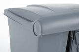 HENDI Pedal bin, AmerBox, 68L, Light grey, 490x410x(H)660mm