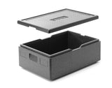 HENDI Thermal insulation behållare, HENDI, Kitchen Line, GN 1/1, 46L, svart, 600x400x(H)320mm