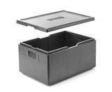 HENDI Thermal insulation behållare, HENDI, Kitchen Line, GN 1/1, 46L, svart, 600x400x(H)320mm