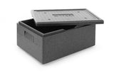 HENDI Thermal insulation behållare, HENDI, Kitchen Line, GN 1/1, 46L, svart, 600x400x(H)320mm