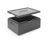 HENDI Thermal insulation behållare, HENDI, Kitchen Line, GN 1/1, 46L, svart, 600x400x(H)320mm