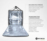 HENDI Pizza & food delivery backpack insulated, HENDI, 75,2L, svart, 410x410x(H)480mm