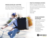 HENDI Pizza & food delivery backpack insulated, HENDI, 75,2L, svart, 410x410x(H)480mm