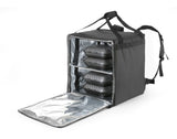 HENDI Pizza & food delivery backpack insulated, HENDI, 75,2L, svart, 410x410x(H)480mm