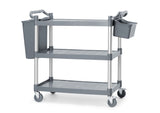 HENDI 3-shelf polypropylene service cart, large, AmerBox, 1010x500x(H)960mm