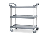 HENDI 3-shelf polypropylene service cart, large, AmerBox, 1010x500x(H)960mm