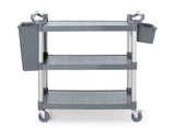 HENDI 3-shelf polypropylene service cart, large, AmerBox, 1010x500x(H)960mm