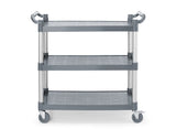 HENDI 3-shelf polypropylene service cart, large, AmerBox, 1010x500x(H)960mm