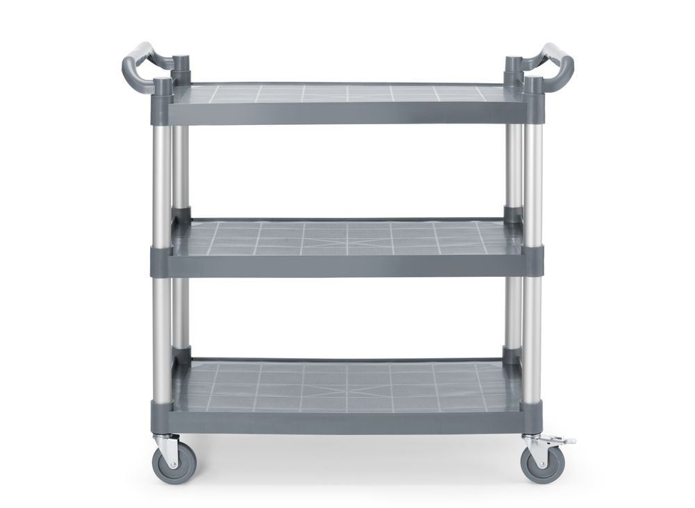 HENDI 3-shelf polypropylene service cart, large, AmerBox, 1010x500x(H)960mm