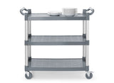 HENDI 3-shelf polypropylene service cart, large, AmerBox, 1010x500x(H)960mm