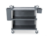 HENDI 3-shelf polypropylene service cart, large, AmerBox, 1010x500x(H)960mm