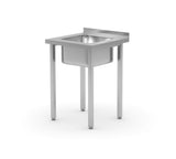 HENDI Sink table, bolted, HENDI, Kitchen Line, sink skål in the middle, 600x600x(H)850mm