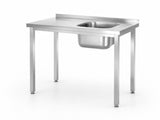 HENDI Sink table, bolted, HENDI, Kitchen Line, sink skål in the middle, 600x600x(H)850mm