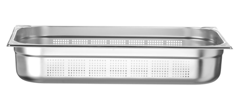 HENDI GN 1/1 behållare, perforated, HENDI, Profi Line PLUS, GN 1/1, 28L, Silver, 530x325x(H)200mm