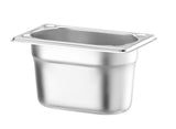 HENDI GN 1/9 behållare, HENDI, Profi Line PLUS, GN 1/9, 0,6L, Silver, 176x108x(H)65mm