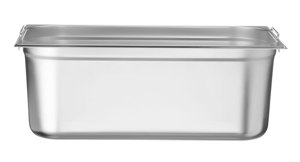 HENDI GN 1/1 behållare, dropped handles, HENDI, Profi Line PLUS, GN 1/1, 28L, Silver, 530x325x(H)200mm