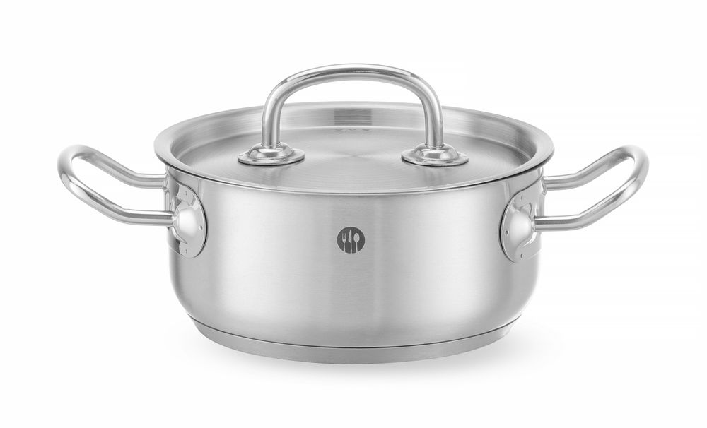 HENDI Stew pot low - med lock, HENDI, Kitchen Line, 1,4L, ⌀160x(H)75mm