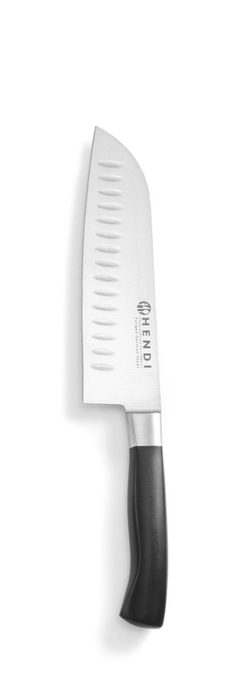 HENDI Santoku kniv, HENDI, Profi Line, Granton indentations, svart, (L)310mm